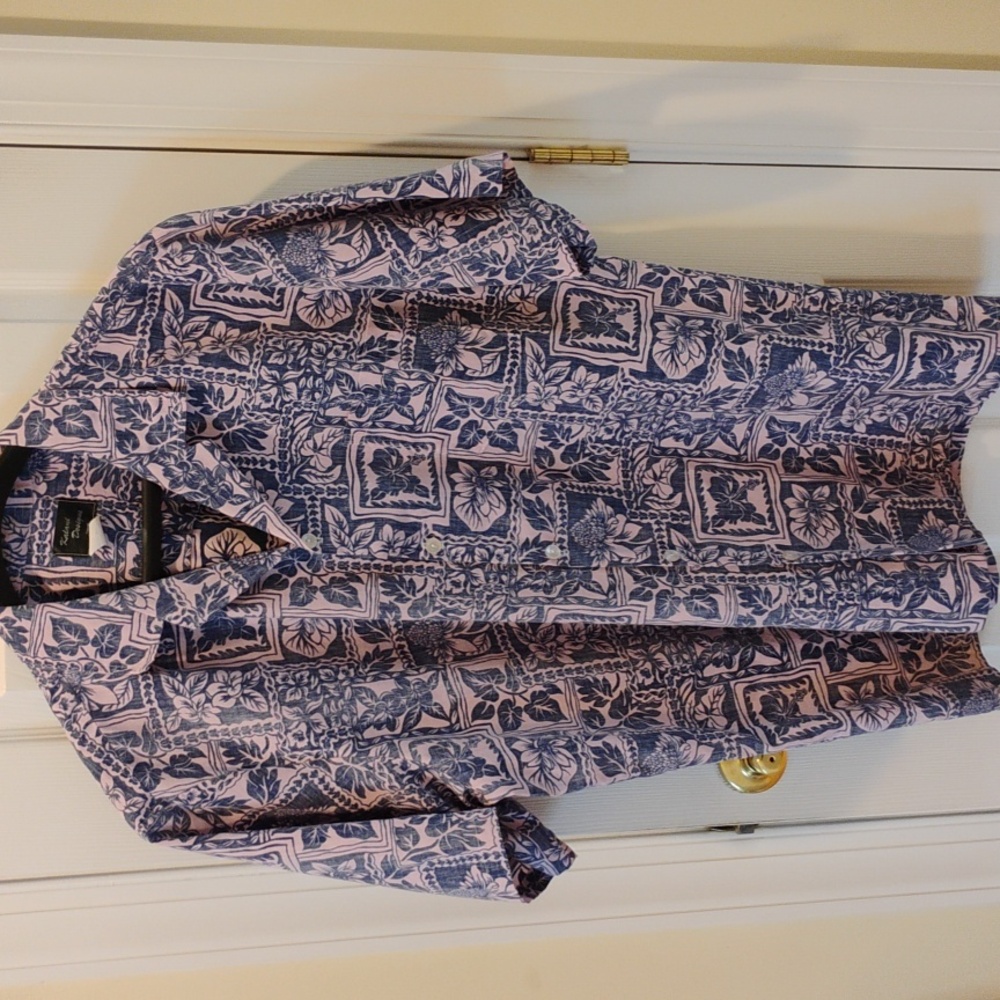 Vintage Kalani Designs Hawaii - Hawaiian Pink & Blue Collared Shirt - Mens XXL